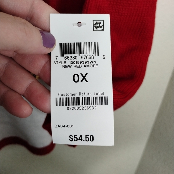 Karen Scott Plus Size Singing Santa Embellished Red Christmas Sweater Size 0X - Picture 5 of 8